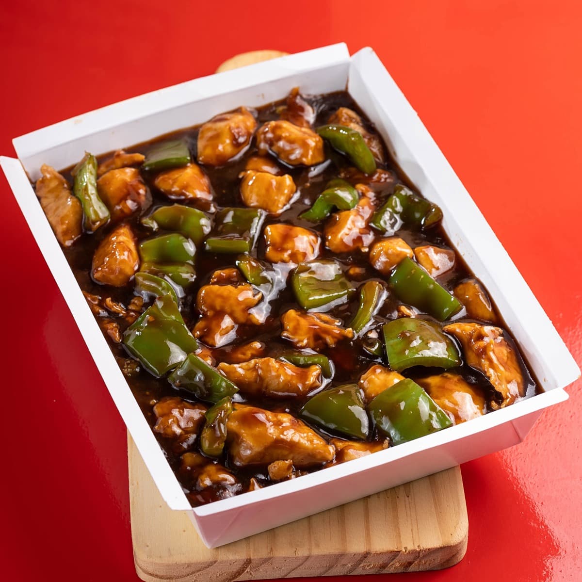 Frango Xadrez com Pimentão Verde